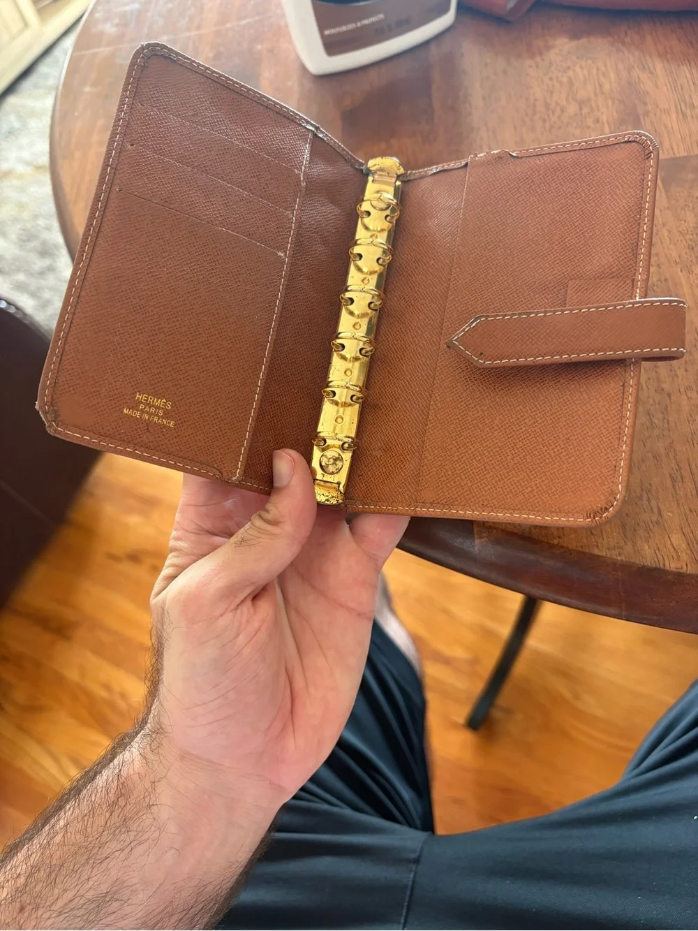 Hermes compact tan